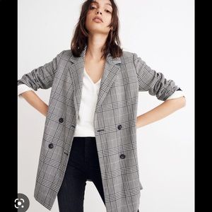 Madewell oversized checkered jacket